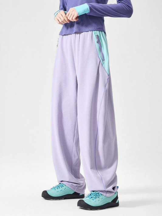 RunFlow – Unisex-Fallschirmspringerhose mit Kontrastnähten, leicht und schnelltrocknend