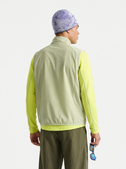FoxCliff – Leichte, atmungsaktive Unisex-Weste aus perforiertem Mesh mit Reißverschluss