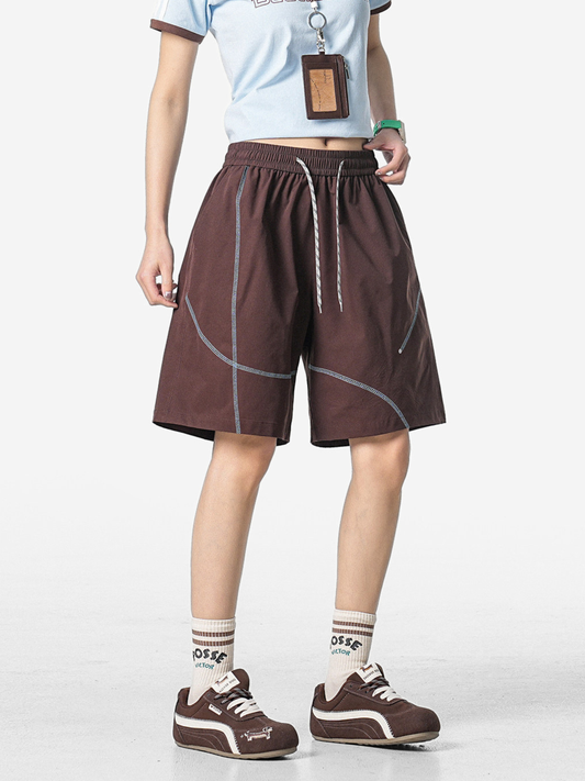 FoxLeap – Unisex-Sportshorts mit Kontrastnähten, leicht und atmungsaktiv