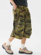 CampShell - Unisex Multi-Pocket Camouflage Relaxed Shorts