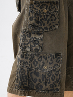 CampStick - Unisex Washed Solid Utility Cropped Pants
