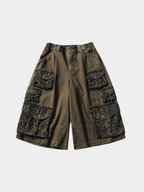 CampStick - Unisex Washed Solid Utility Cropped Pants