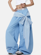 WarmSack - Women's Lace-Up Layered Curved Parachute Pants