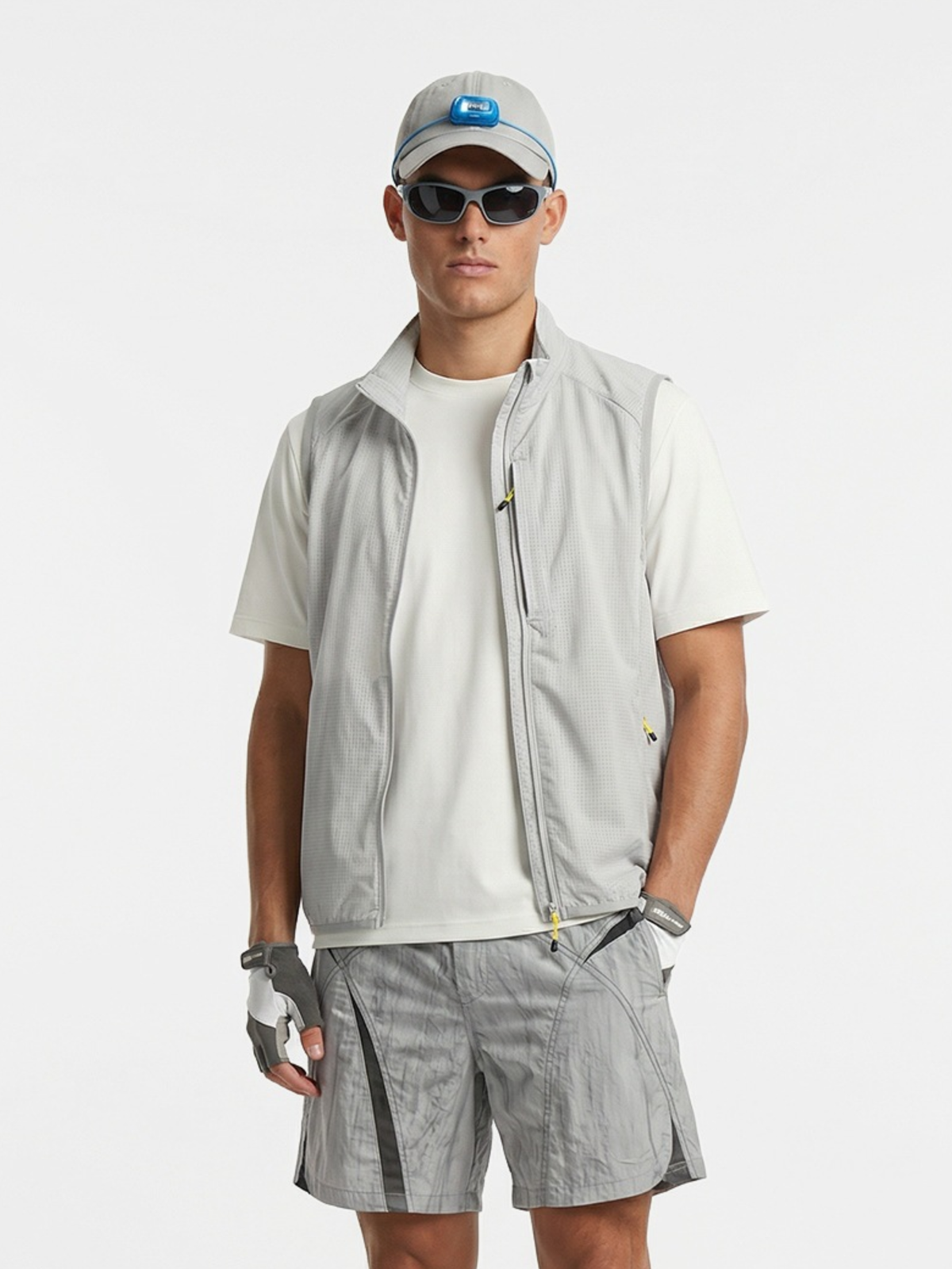 FoxCliff – Leichte, atmungsaktive Unisex-Weste aus perforiertem Mesh mit Reißverschluss
