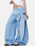 WarmSack - Women's Lace-Up Layered Curved Parachute Pants