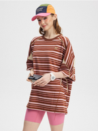 Boost - Women's Contrast Stripe Short Sleeve T-Shirt