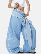 WarmSack - Women's Lace-Up Layered Curved Parachute Pants