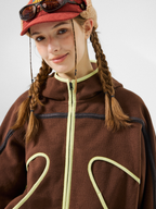 CrowPeak - Women's Colorblock Textured Zip-Up Jackets
