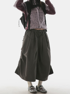 Clifftide - Women's Water-Repellent Quick-Dry Crinkle Midi Skirt
