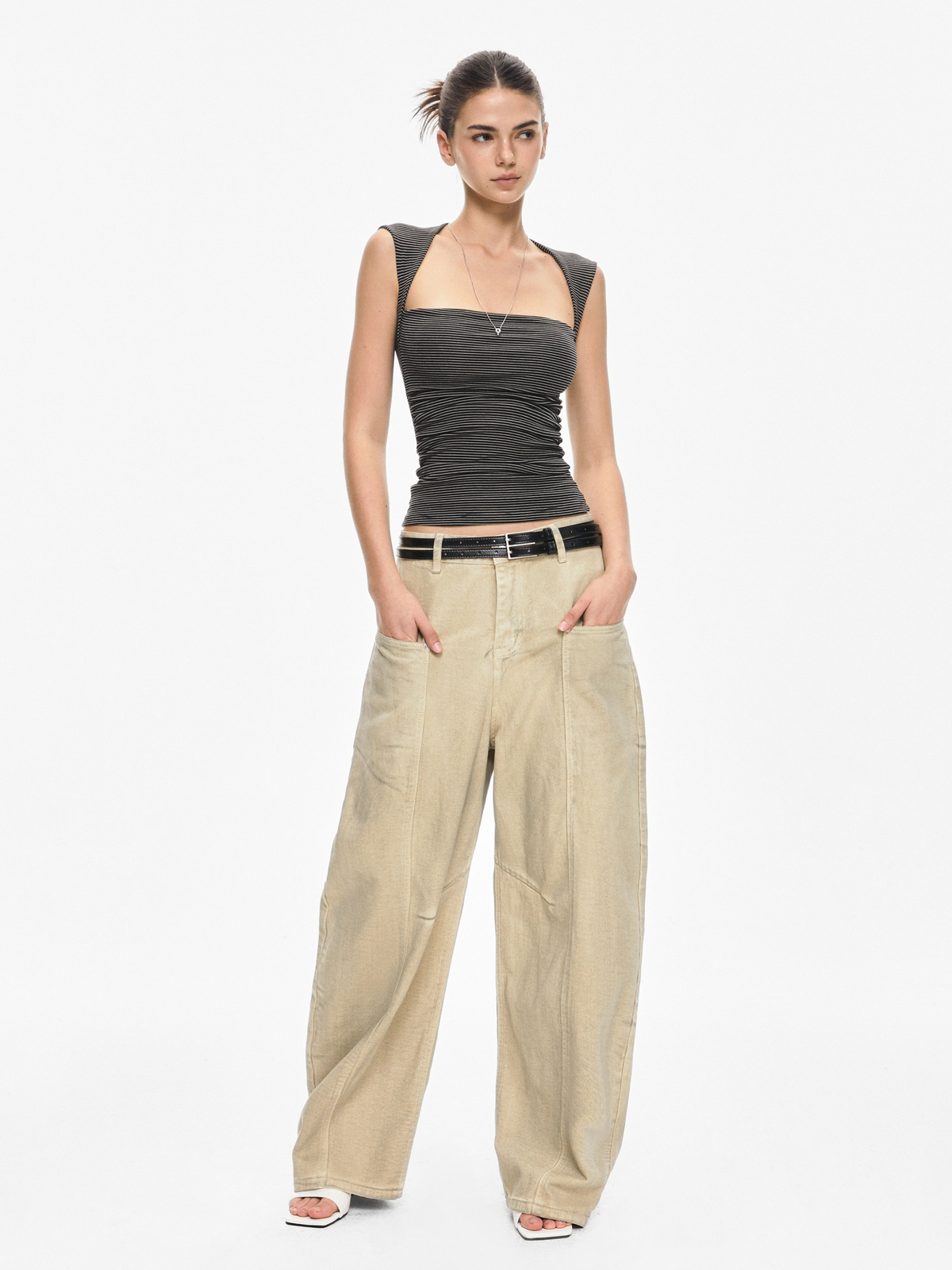 Falconcrest – Gestreiftes Damen-Tanktop in figurbetonter Passform
