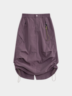 MontView - Women's Quick-Dry Drawstring Utility Midi Skirt