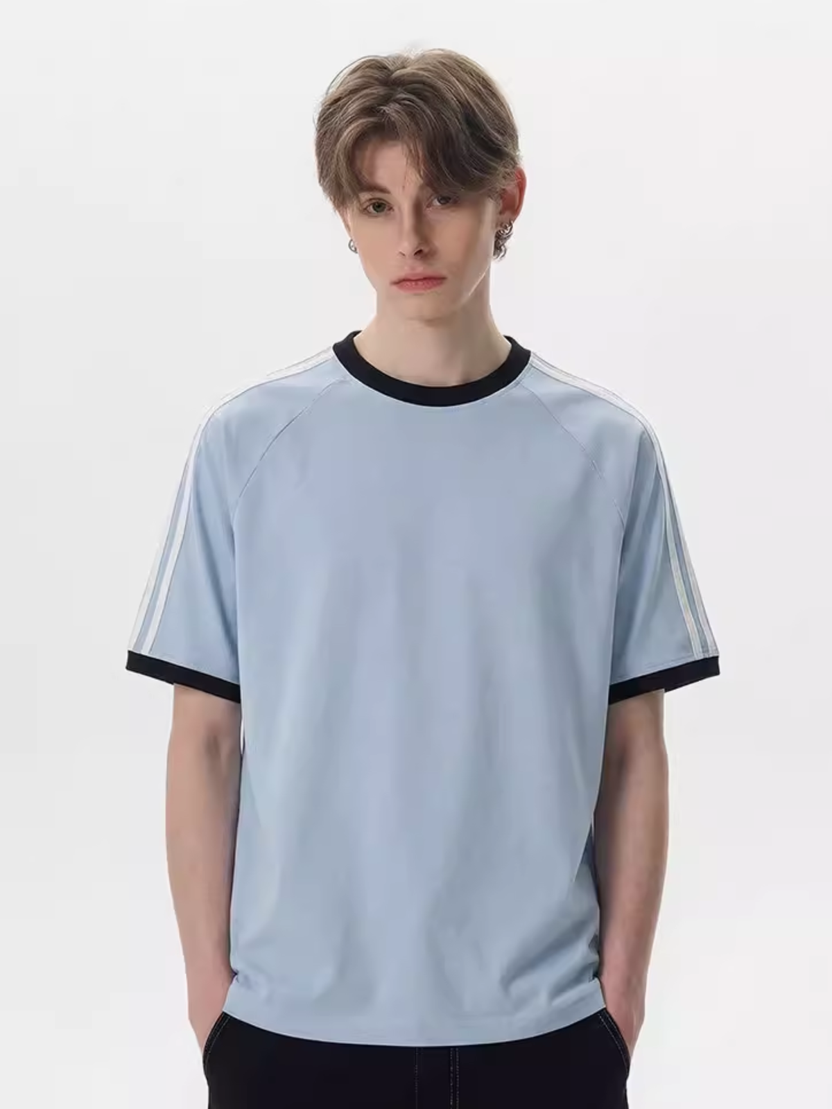 Dusttrail – Unisex Colorblock-T-Shirt mit kühlenden Streifen und schnelltrocknendem Material