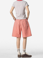 FoxLeap - Unisex Contrast Stitch Lightweight Breathable Sport Shorts