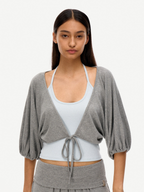 SilkTouch - Women's Contrast Balloon Sleeve Cropped Knit Set