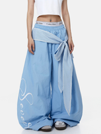 WarmSack - Women's Lace-Up Layered Curved Parachute Pants