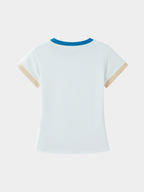 Aquaflow - Women's Color-Block Slim Fit Cropped T-Shirt