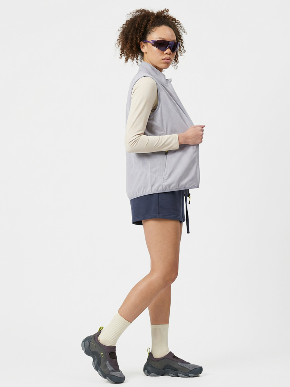 FoxCliff – Leichte, atmungsaktive Unisex-Weste aus perforiertem Mesh mit Reißverschluss