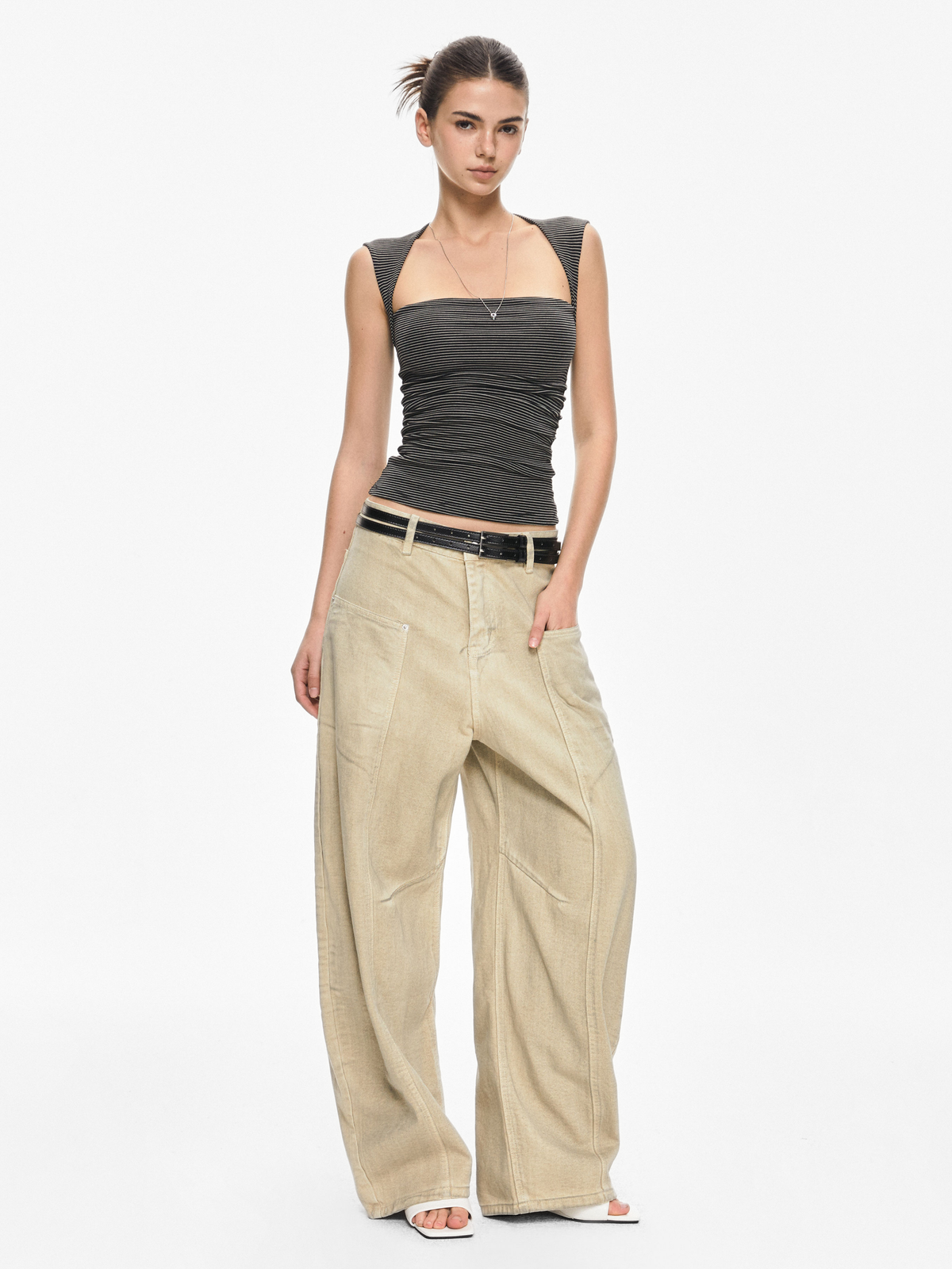 Falconcrest – Gestreiftes Damen-Tanktop in figurbetonter Passform