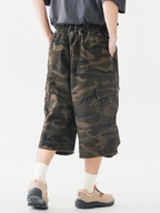 CampShell - Unisex Multi-Pocket Camouflage Relaxed Shorts