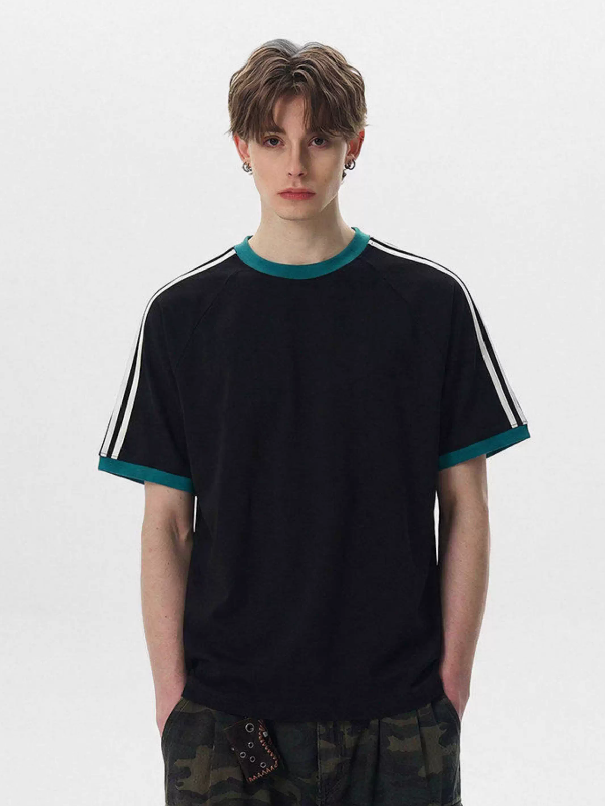 Dusttrail – Unisex Colorblock-T-Shirt mit kühlenden Streifen und schnelltrocknendem Material