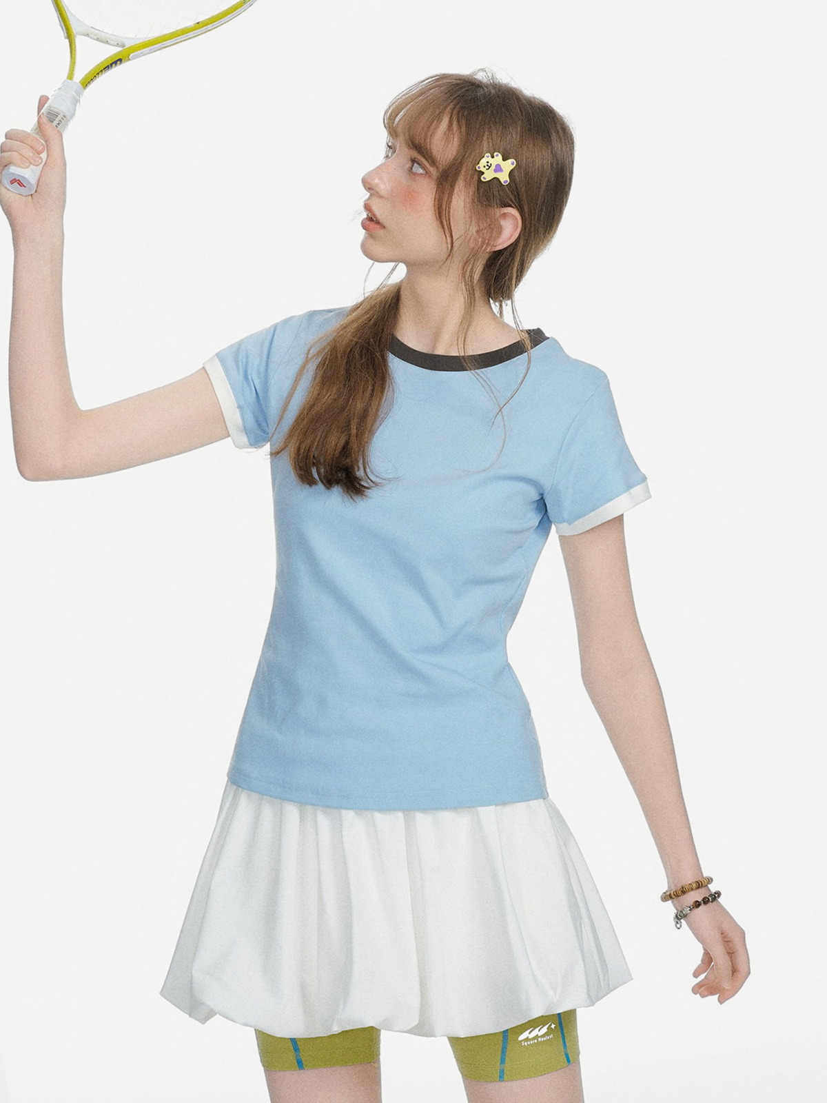 Aquaflow – Damen-T-Shirt in verkürzter Passform mit Color-Block-Design