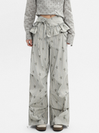 Ashflow - Women's Striped Star Print Cargo Pants
