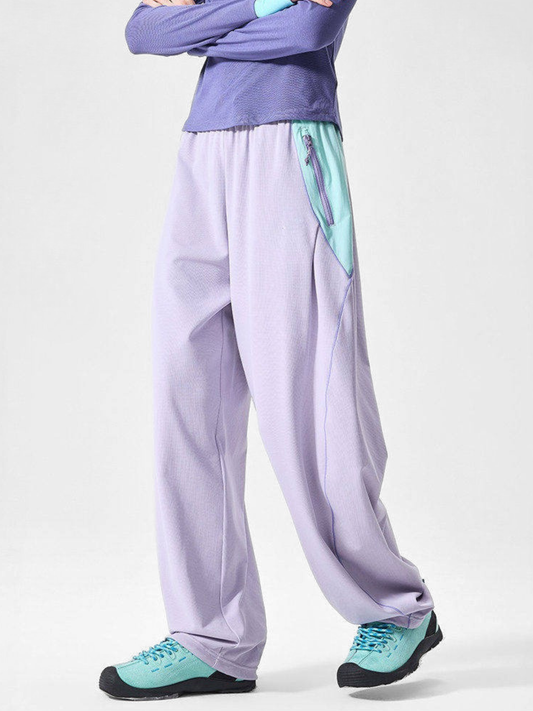 RunFlow – Unisex-Fallschirmspringerhose mit Kontrastnähten, leicht und schnelltrocknend