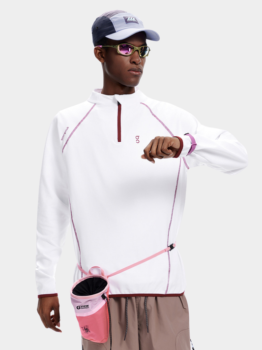 Forestway – Schnelltrocknendes Herren-Sweatshirt mit halbem Reißverschluss und sichtbaren Nähten