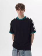 Dusttrail - Unisex Colorblock Cooling Striped Quick-Dry T-Shirt