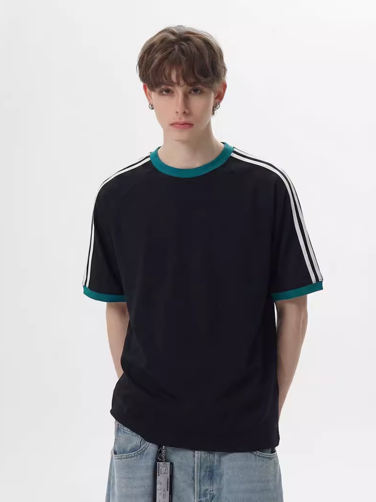 Dusttrail – Unisex Colorblock-T-Shirt mit kühlenden Streifen und schnelltrocknendem Material