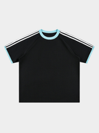 Dusttrail - Unisex Colorblock Cooling Striped Quick-Dry T-Shirt