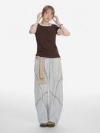 Aquaflow - Women's Color-Block Slim Fit Cropped T-Shirt