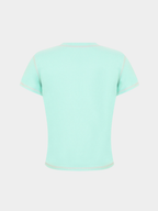 BerryPop - Women's Contrast Stitch Dopamine Print Cropped T-Shirt