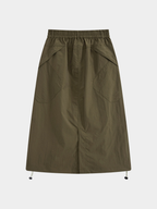 MontView - Women's Quick-Dry Drawstring Utility Midi Skirt
