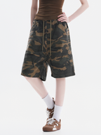 FoxCreek - Women's Washed Camo Cargo Shorts