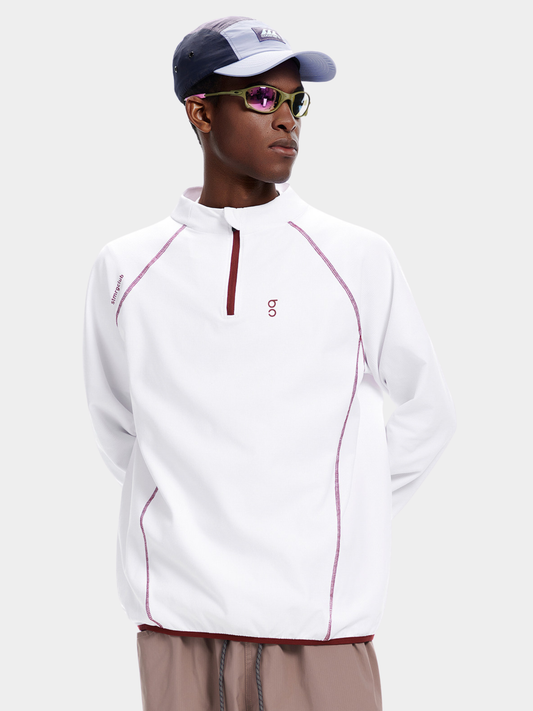 Forestway – Schnelltrocknendes Herren-Sweatshirt mit halbem Reißverschluss und sichtbaren Nähten