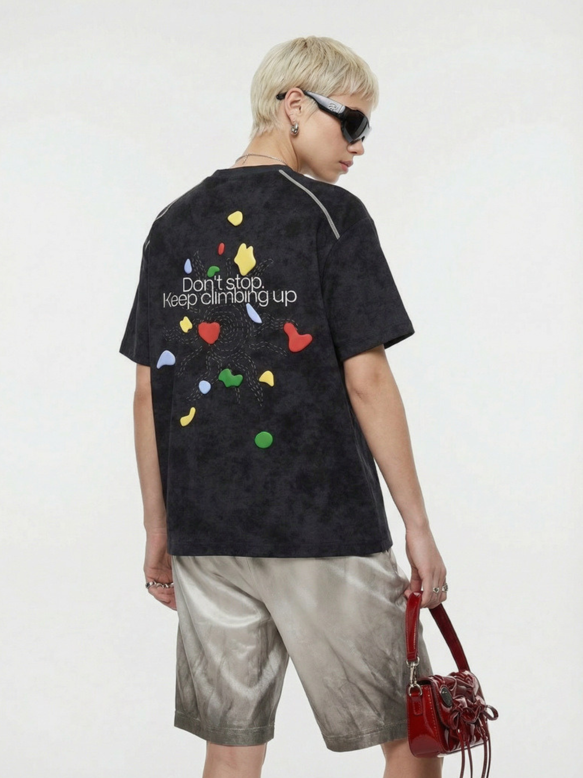 CoolVent – Kletter-T-Shirt mit Grafik-Print, kurzärmelig