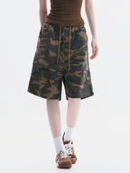 FoxCreek - Women's Washed Camo Cargo Shorts