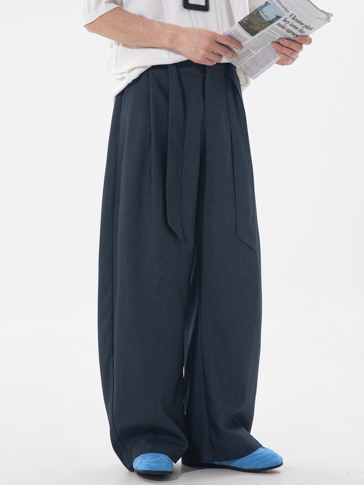 Slowtrail - Herrenhose im Faux-Denim-Look, CleanFit, geschwungener Schnitt