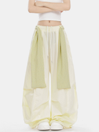 SoftEarth - Women's Plaid Panel Belt Straight-Leg Pants