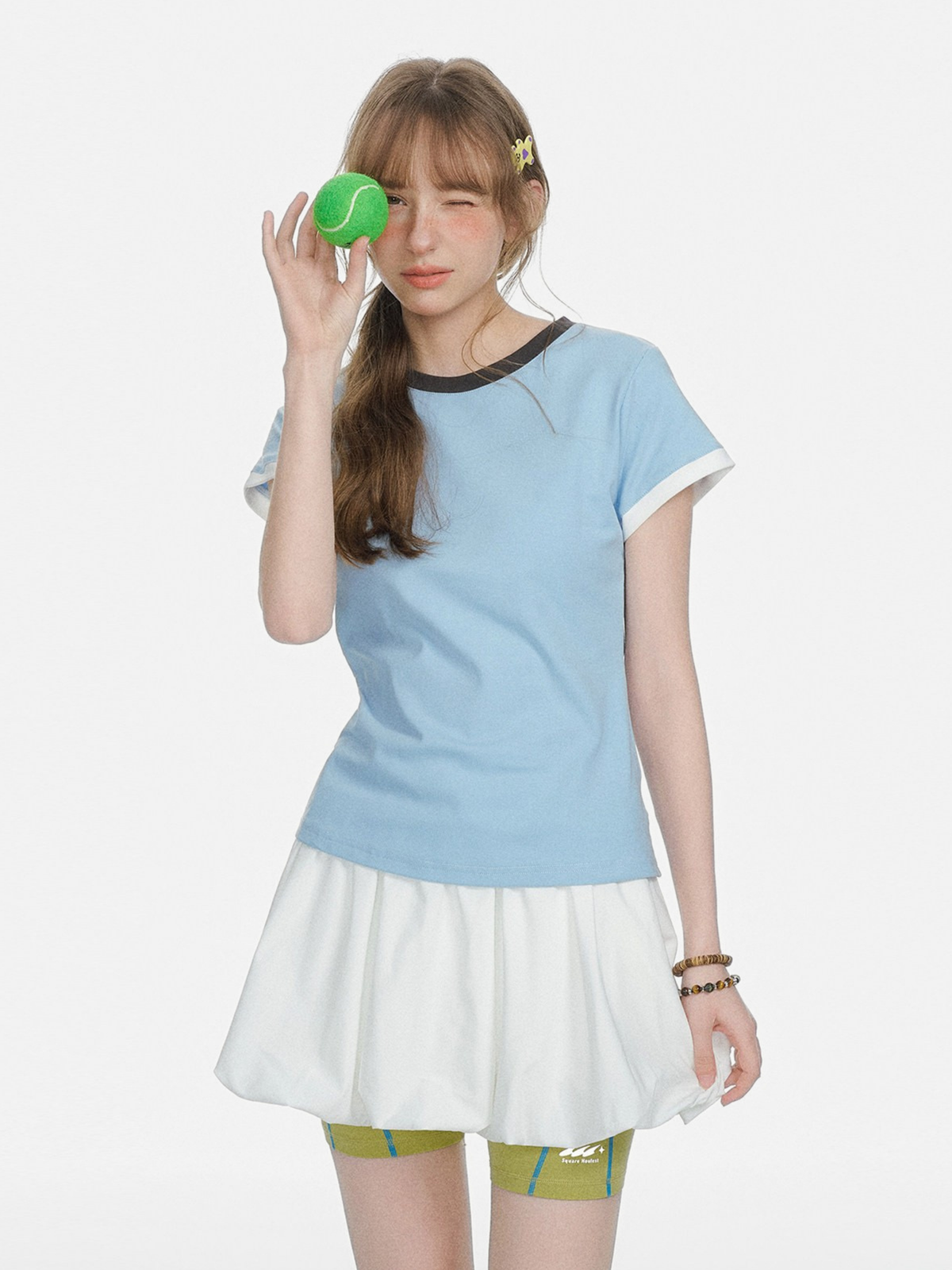 Aquaflow – Damen-T-Shirt in verkürzter Passform mit Color-Block-Design
