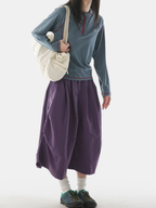 Clifftide - Women's Water-Repellent Quick-Dry Crinkle Midi Skirt