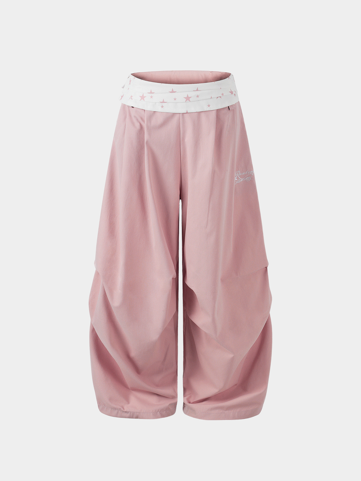 ChillShield – Leichte lässige Damenhose mit Umschlagbund und Sternenmuster