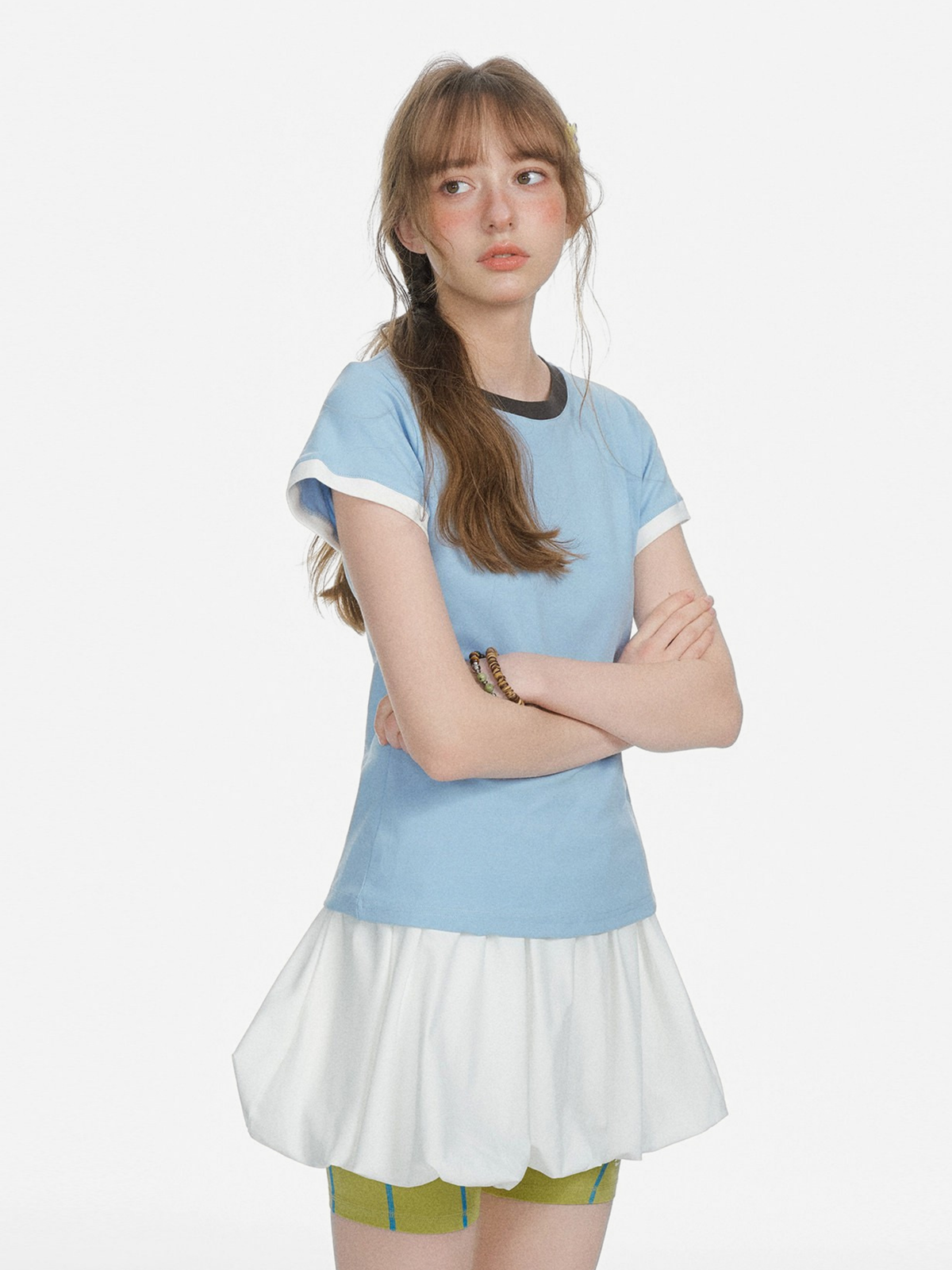 Aquaflow – Damen-T-Shirt in verkürzter Passform mit Color-Block-Design