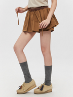 AirSwirl - Women's Drawstring Elastic Waist Pleated Skirt