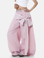 WarmSack - Women's Lace-Up Layered Curved Parachute Pants