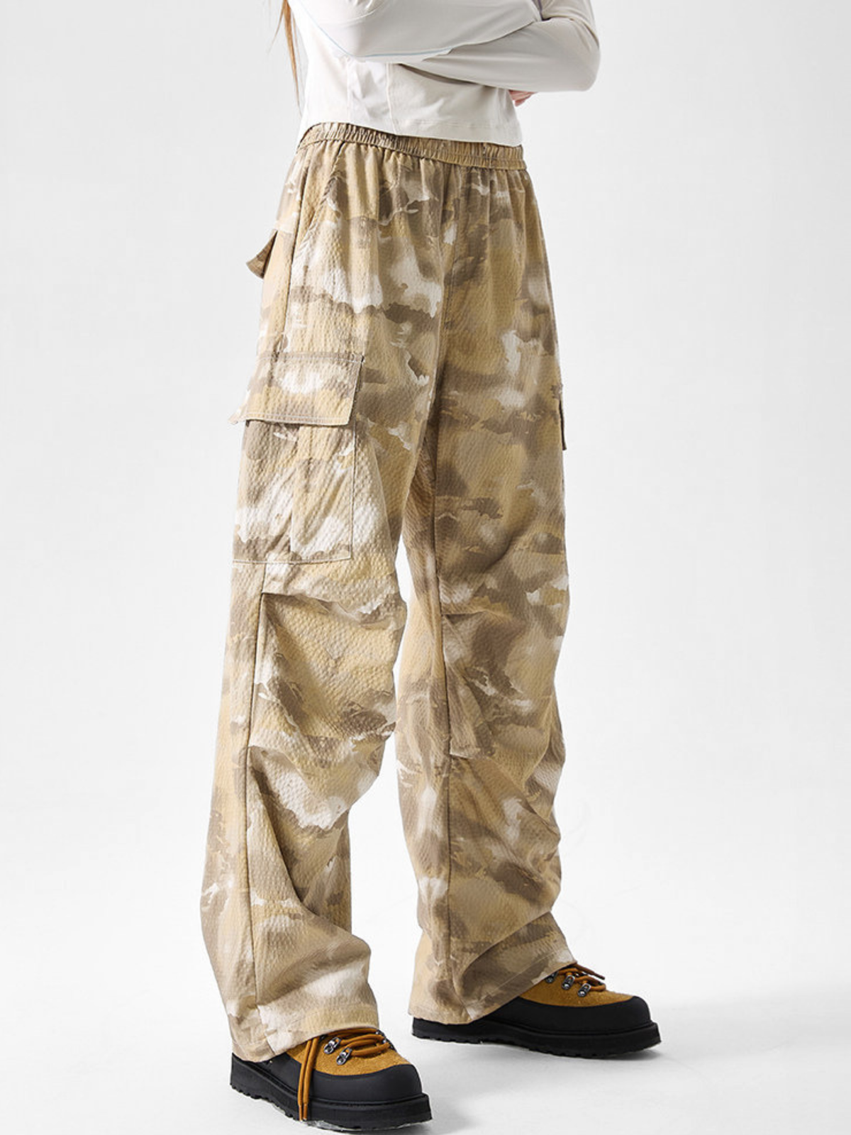 OwlCliff – Wasserabweisende Triple-Protection Cargo-Hose mit Camo-Muster
