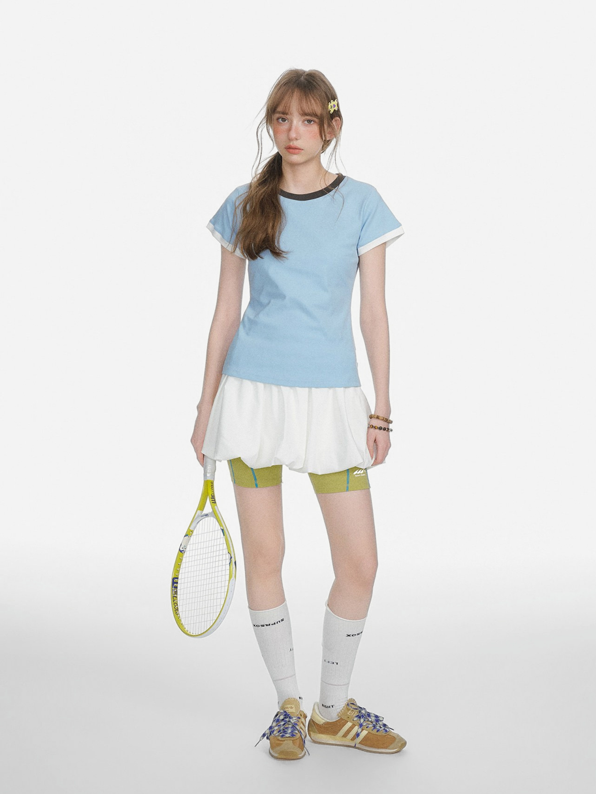 Aquaflow – Damen-T-Shirt in verkürzter Passform mit Color-Block-Design