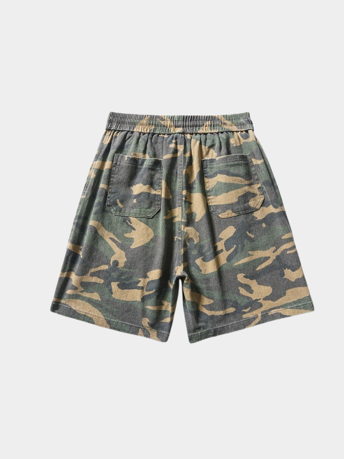FoxCreek – Damen-Cargoshorts im gewaschenen Camouflage-Look