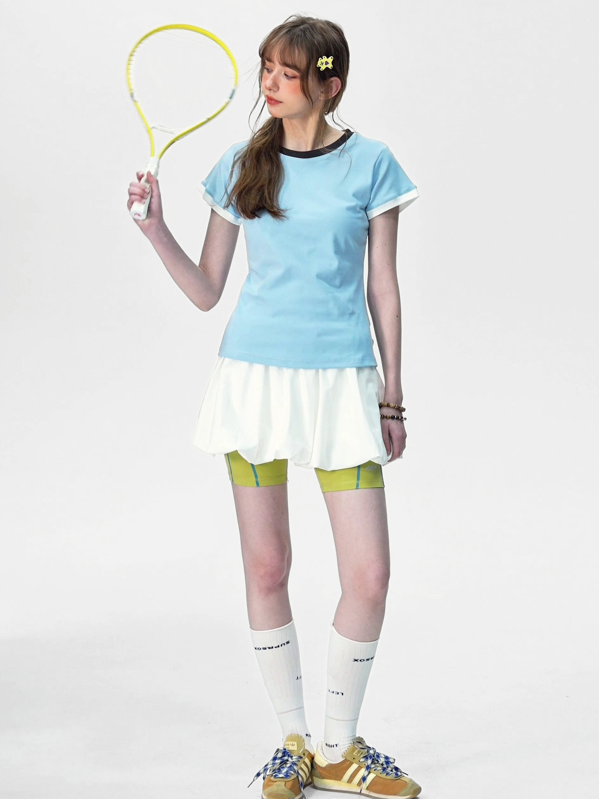 Aquaflow – Damen-T-Shirt in verkürzter Passform mit Color-Block-Design